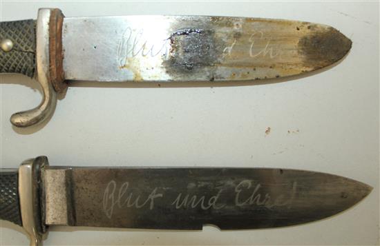 A German Third Reich Hitler Youth knife & 3 others